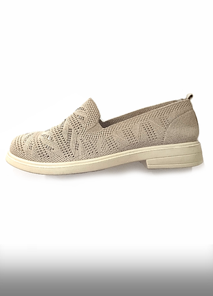 Мокасины текстильные слипоны 40-41 eur стелька 25,5 см