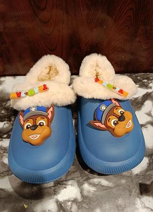 Зимние тапочки для мальчика, новые, 17 сантиметров усталка, теплые,