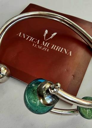 Браслет серебро 925, мурано, бренд antica murrina veneziana, имталия