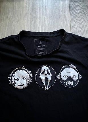 Чоловіча чорна футболка fsbn slim fit l з принтом | urban / streetwear