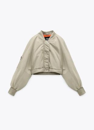 Вкорочений бомбер zara куртка
