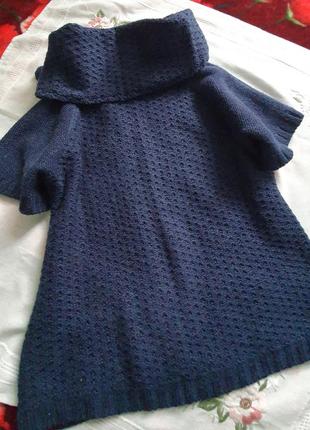 Реглан кардиган жилетка свитер з відворотом коміра маленький рукав2 фото