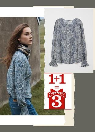 1+1=3 легка блуза в квіти h&m x willam morris & co принт цветочный