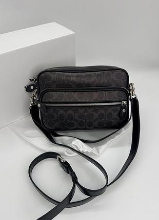 Coach signature camera bag black 24х17х5
