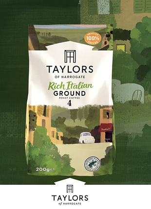 Taylors of harrogate молотый кофе синтеза Бриллиант богат итальянец 200 г