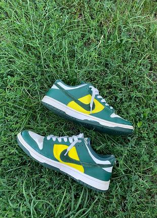 Кросівки nike dunk low зелено-жовті, розмір