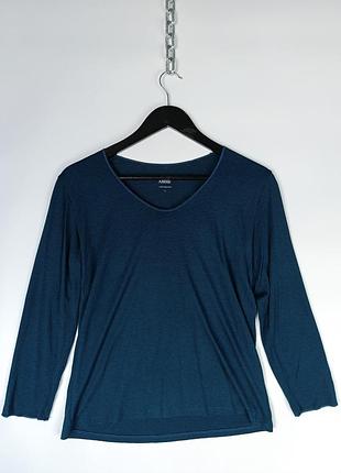 Лонгслив collectif из лиоцелла и хлопка made in portugal/легкий/дышащий/синий/лонг/кофта/кофточка/легкая/синяя/женская/cos x arket