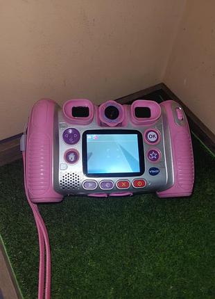 Рожевий дитячий фотоапарат vtech kidizoom duo в ідеалі / як новий