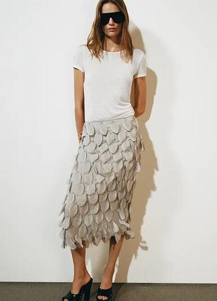 Юбка zw collection средней длины с бисером
