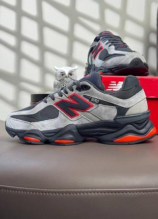 New balance 9060 grey black orange