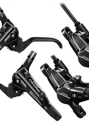 Гідравлічні дискові гальма shimano br-m6000 передні і задні, чорний (disc-043)