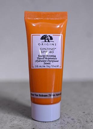 Origins ginzingTM energy-boosting tinted moisturizer дневной крем тент spf 40 15 мл