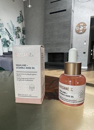Олія для обличчя biossance squalane + vitamin c rose oil — 15 мл