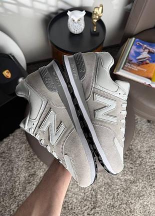 New balance 574 light grey white 3