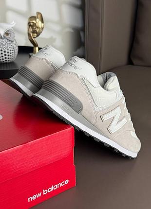 New balance 574 light grey white 6
