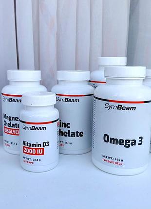 Пустые банки от Бадов, витаминов от gymbeam набором
