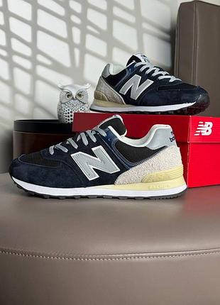 New balance 574 navy black grey