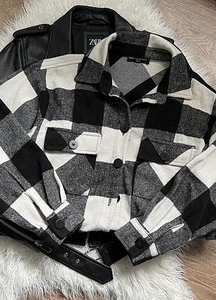 Сорочка теплая верхняя одежда стиль zara