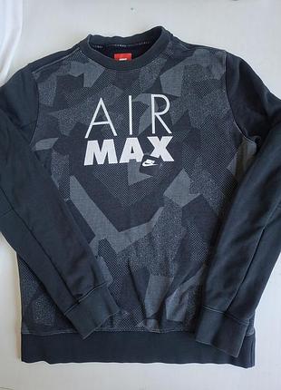 Свитшот nike air max с характерным геометрическим принтом толстовка пуловер
