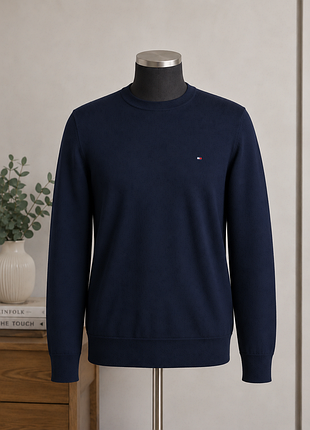 Стильный базовый свитер джемпер от tommy hilfiger оригинал размер l-xl состояние нового