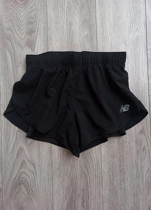 Спортивные шорты new balance двойные черные