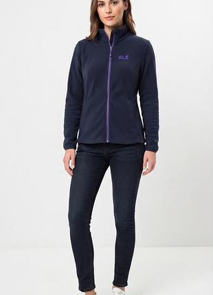Тепла флісова кофта / зіп-худі jack wolfskin tecnopile розмір: m