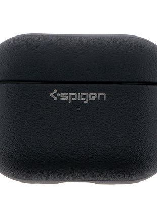Футляр spigen leather armor с нейлоновым шнурком для airpods pro 3 black