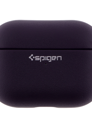 Футляр spigen leather armor с нейлоновым шнурком для airpods pro 3 purple