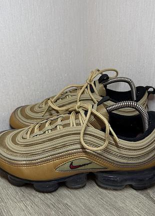 Кроссовки nike air vapormax 97 metallic gold