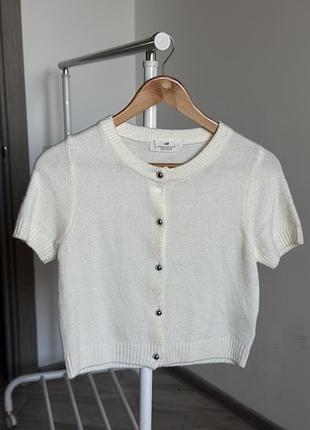 Футболка кофточка кардиган zara h&m зріст 140/146 кофта вʼязана для дівчинки 8 років