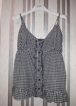 Річний бавовняний в клітинку топ