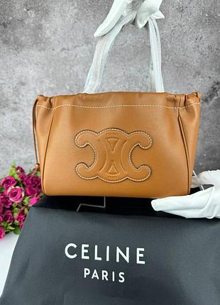 Жіночі коричнева сумка c₴. line cuir triomphe drawstring cabas