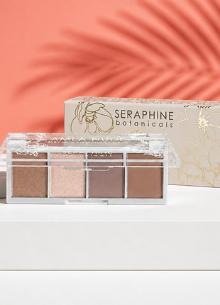 Тені для век seraphine amla  silky nude eyeshadow palette dawn light.