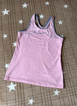 Спортивна майка nike рожева легка майка nike топ майка для тренувань фітнесу бігу занять спортом майка для дівчинки 13 років дорослий xs/s