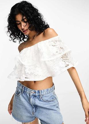 Топ бандо з мереживом  river island