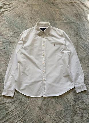 Біла чоловіча сорочка ralph lauren