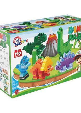 Дитячий конструктор "dino park" 2222txk 190 деталей
