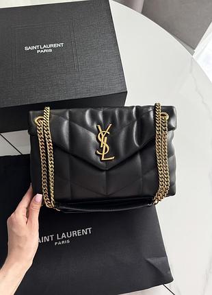 Yves saint laurent puffer black gold 28x18x9