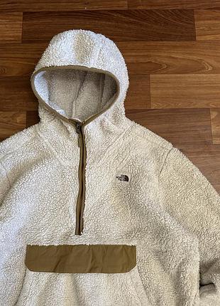 Шерпа the north face тедді фліс з капюшоном, розмір m-l, бежева