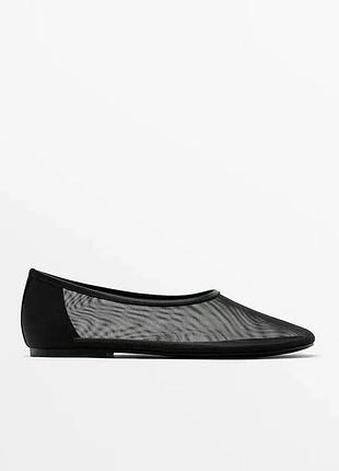 Балетки жіночі в сітку massimo dutti
