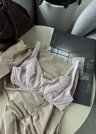Бюстгальтер з мʼякою чашкою сіткою passionata ніжно-рожевий бюстгальтер