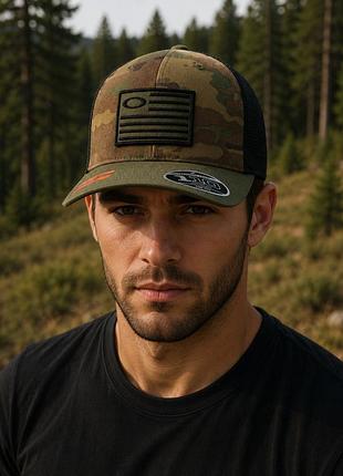 Чоловіча кепка стильна повсякденна оаклей oakley si flag 110 snapbck cap multicam