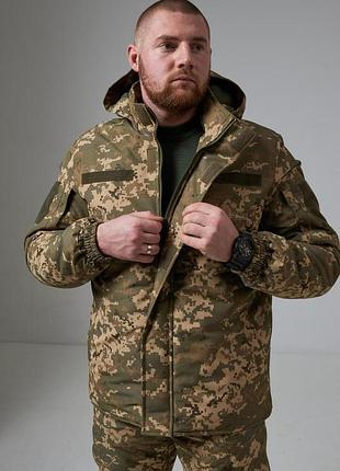 Тактический костюм зимний мужской для военных "tactical winterguard pro-x" пиксель зсу