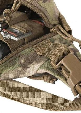 Тактична сумка бананка на пояс для військових helikon-tex bandicoot waist pack cordura - multicam