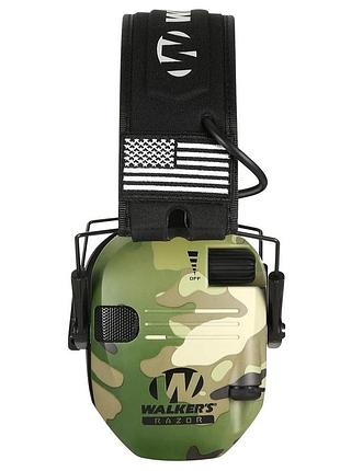 Тактичні навушники активні для військових шумозаглушливі walkers razor multicam