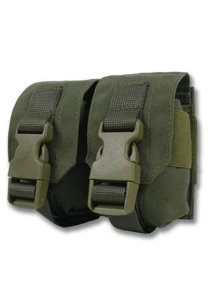 Тактичний підсумок для військових під 2 гранати kiborg gu double mag pouch khaki