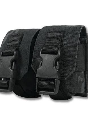 Тактичний підсумок для військових під 2 гранати kiborg gu double mag pouch dark multicam