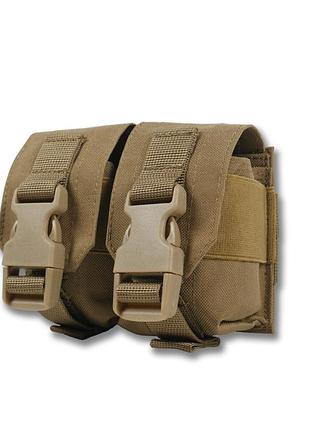 Тактичний підсумок для військових під 2 гранати kiborg gu double mag pouch coyote