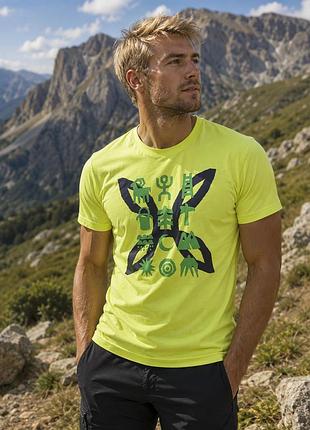 Чоловіча футболка стильна повсякденнв montura rock painting t-shirt sunny lime