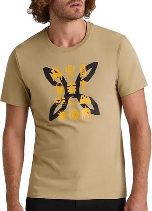 Чоловіча футболка стильна повсякденнв montura rock painting t-shirt desert beige